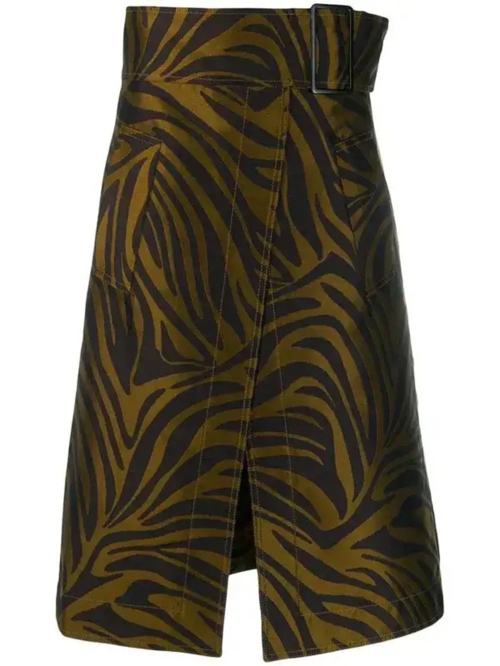 3.1 Phillip Lim Brown and Black Zebra-Print Skirt - Picture 4 of 10
